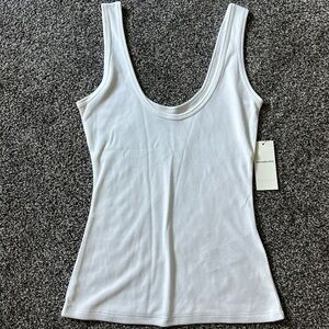 Abercrombie white ribbed tank top, size XS